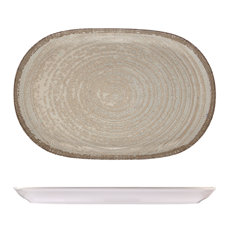 ID Fine Mocha Oval Coupe Platter (370mm 240mm)