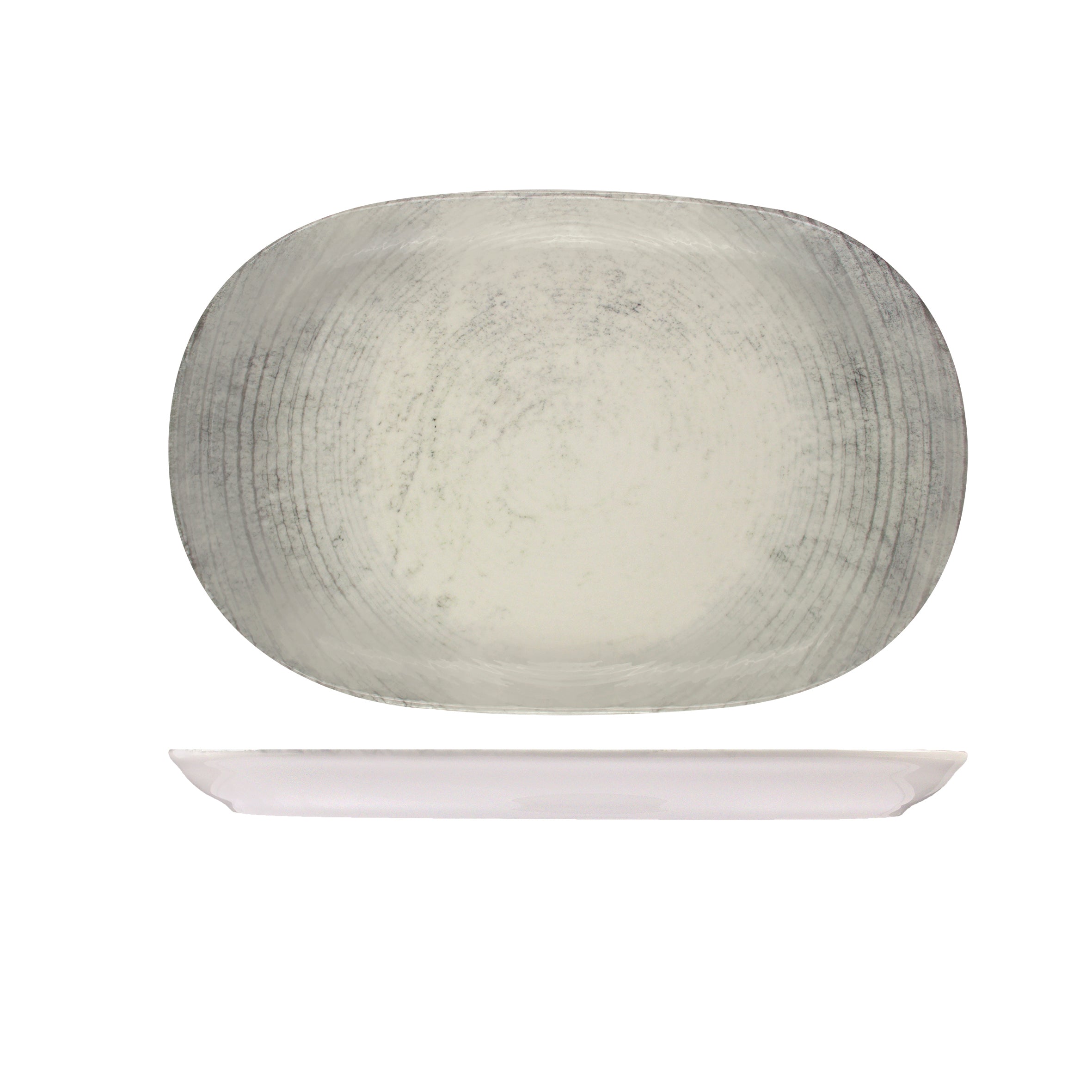 ID Fine Fume Oval Coupe Platter (370mm 240mm)
