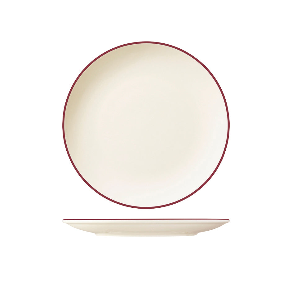 ID Fine Modest Maroon Round Coupe Plate (230mm Ø)