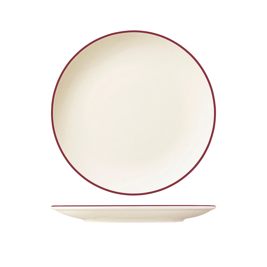 ID Fine Modest Maroon Round Coupe Plate (270mm Ø)