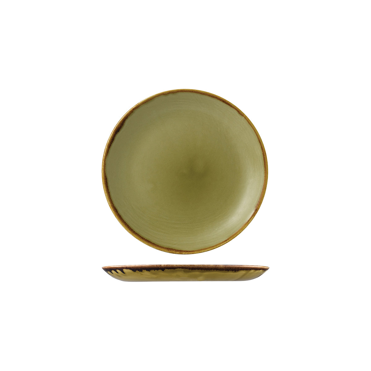 Dudson Harvest Green Round Coupe Plate (165mm Ø)