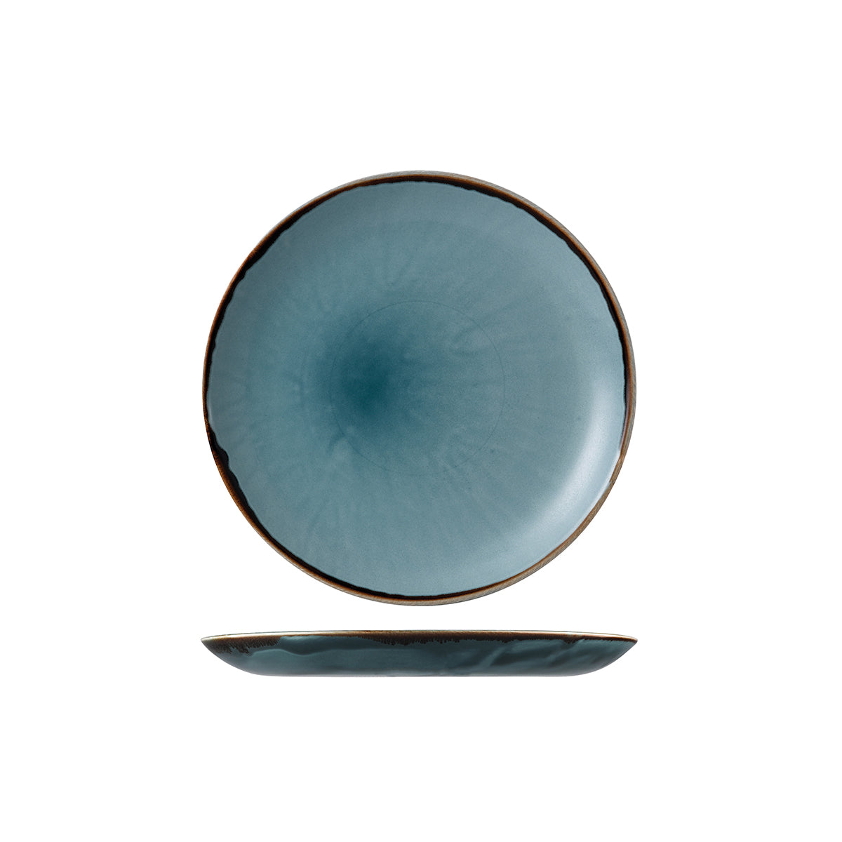 Dudson Harvest Blue Round Coupe Plate (217mm Ø)