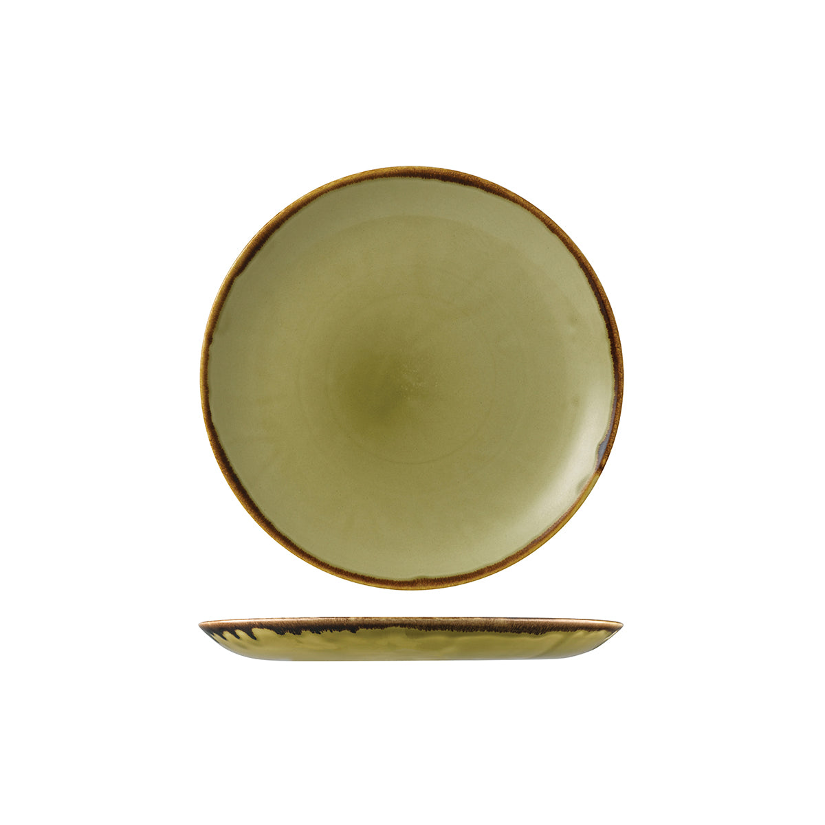 Dudson Harvest Green Round Coupe Plate (217mm Ø)