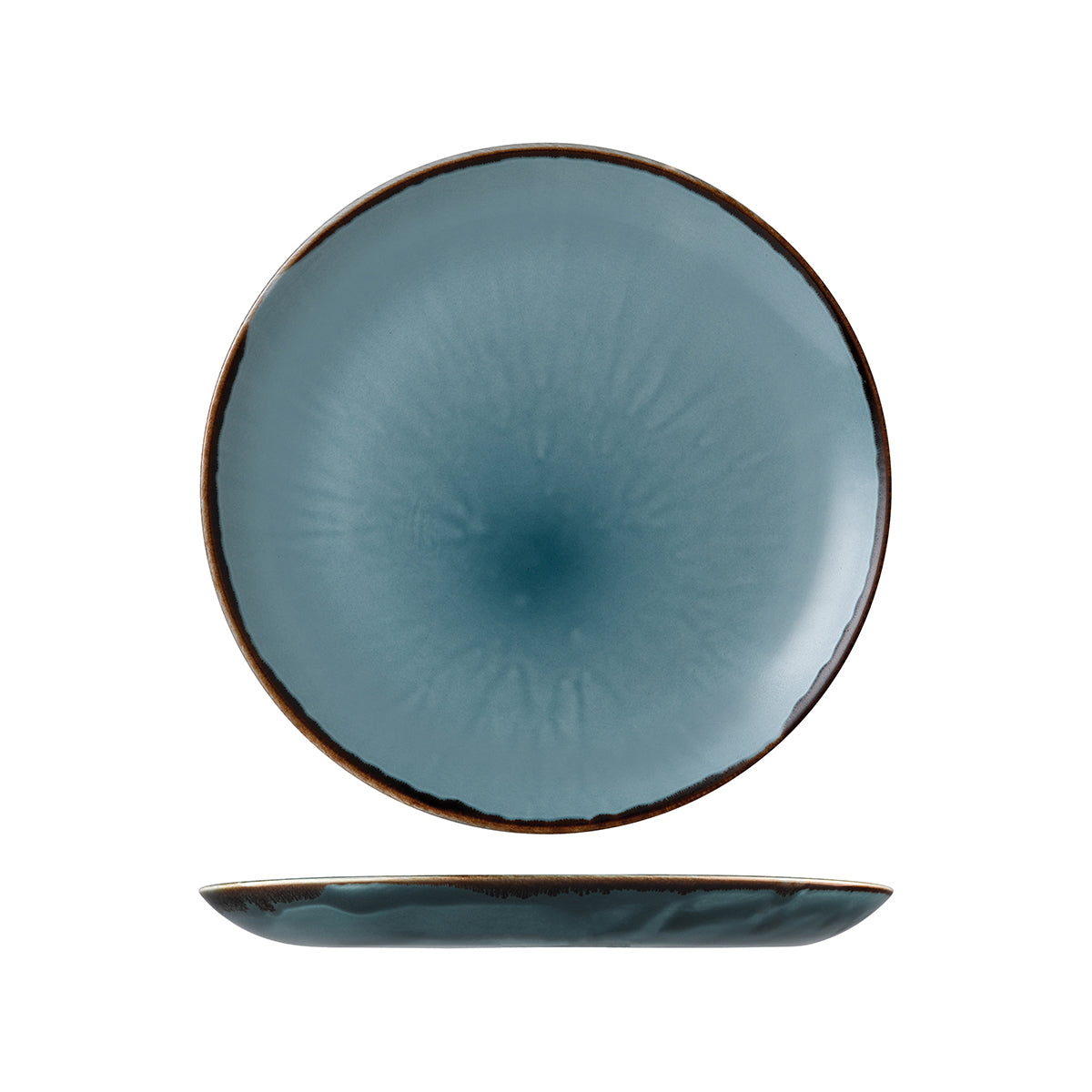Dudson Harvest Blue Round Coupe Plate (260mm Ø)