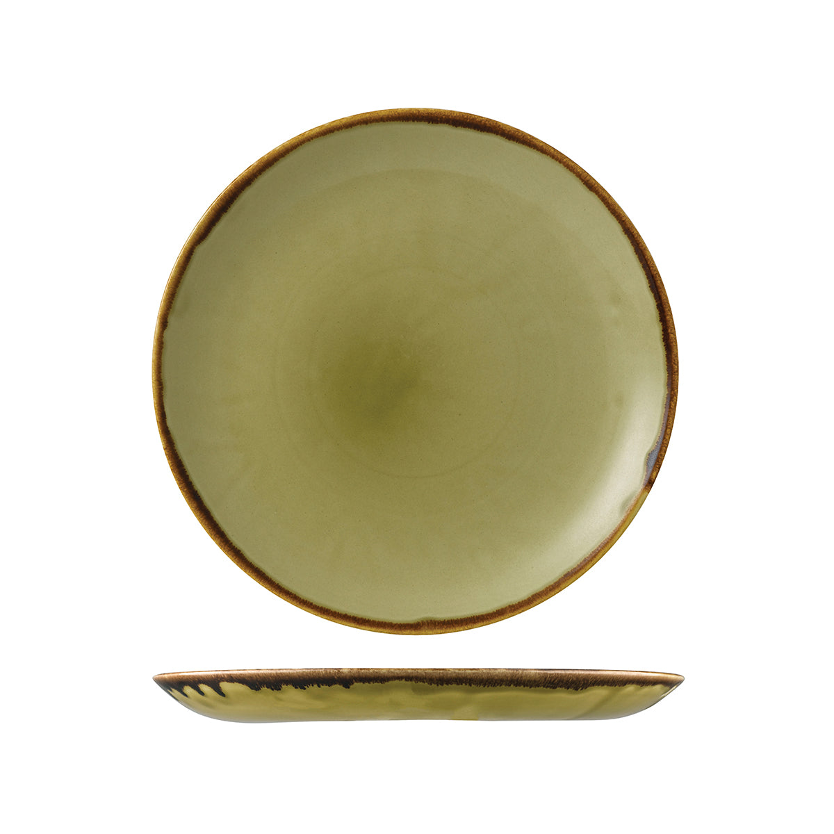 Dudson Harvest Green Round Coupe Plate (260mm Ø)