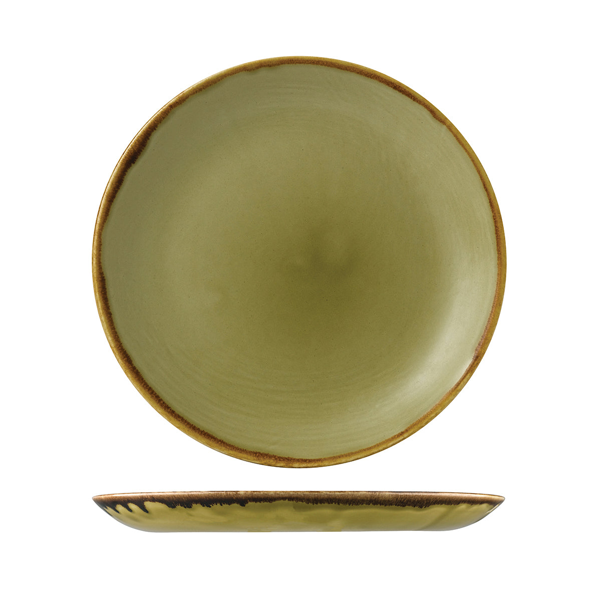 Dudson Harvest Green Round Coupe Plate (288mm Ø)