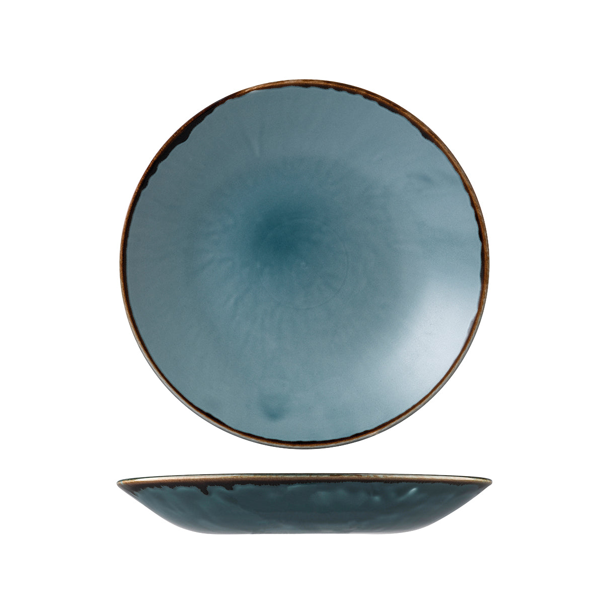 Dudson Harvest Blue Round Deep Coupe Plate (255mm Ø)