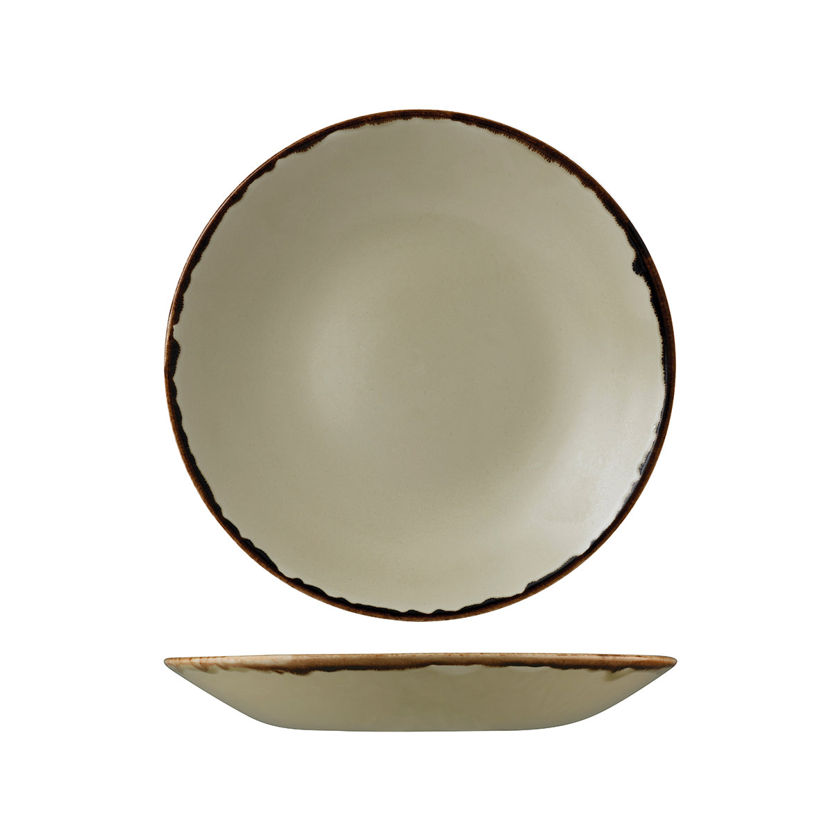 Dudson Harvest Linen Round Deep Coupe Plate (255mm Ø)