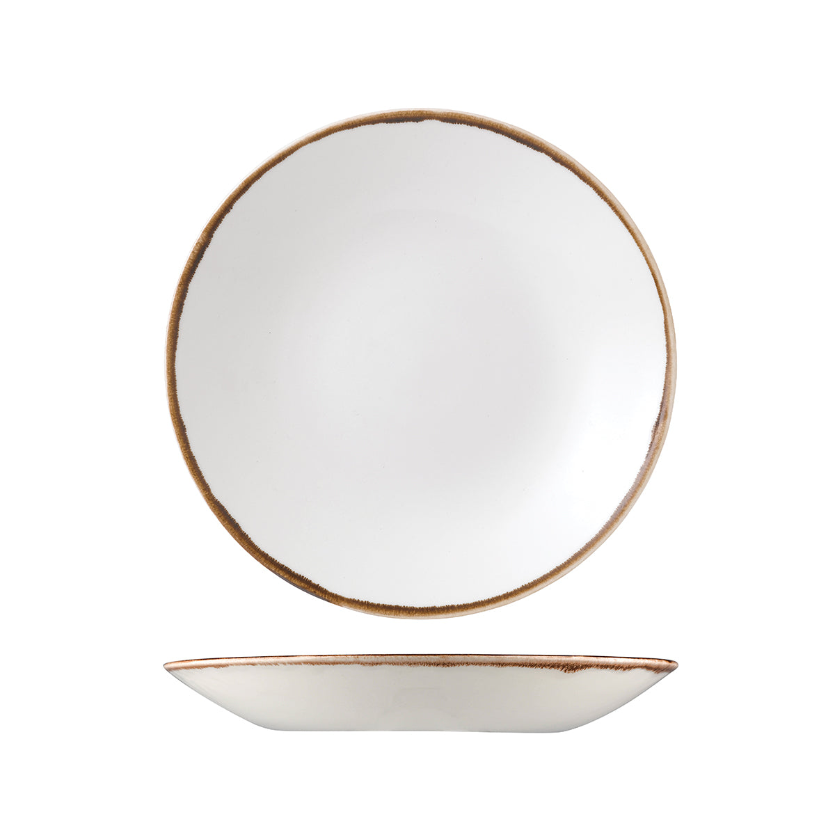 Dudson Harvest Natural Round Deep Coupe Plate (255mm Ø)
