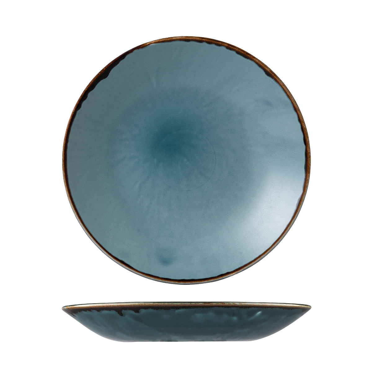 Dudson Harvest Blue Round Deep Coupe Plate (281mm Ø)