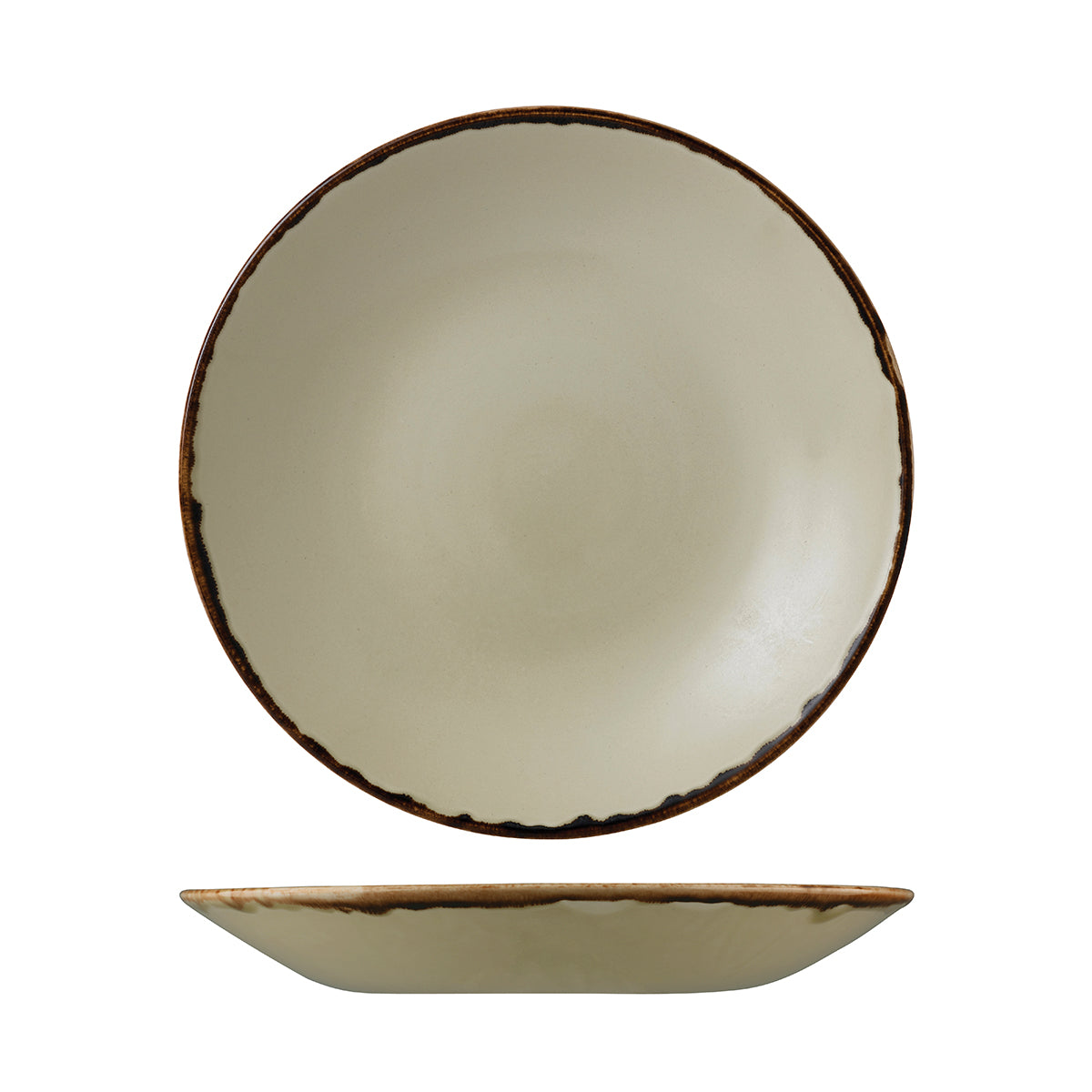 Dudson Harvest Linen Round Deep Coupe Plate (281mm Ø)