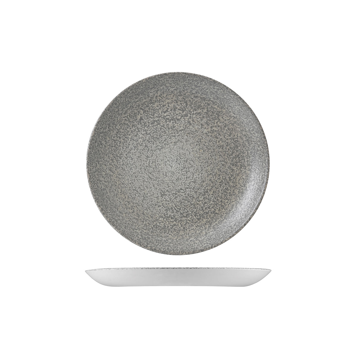 Dudson Evo Origins Grey Round Coupe Plate (217mm Ø - Natural Grey)