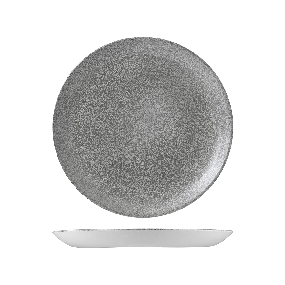 Dudson Evo Origins Grey Round Coupe Plate (260mm Ø - Natural Grey)