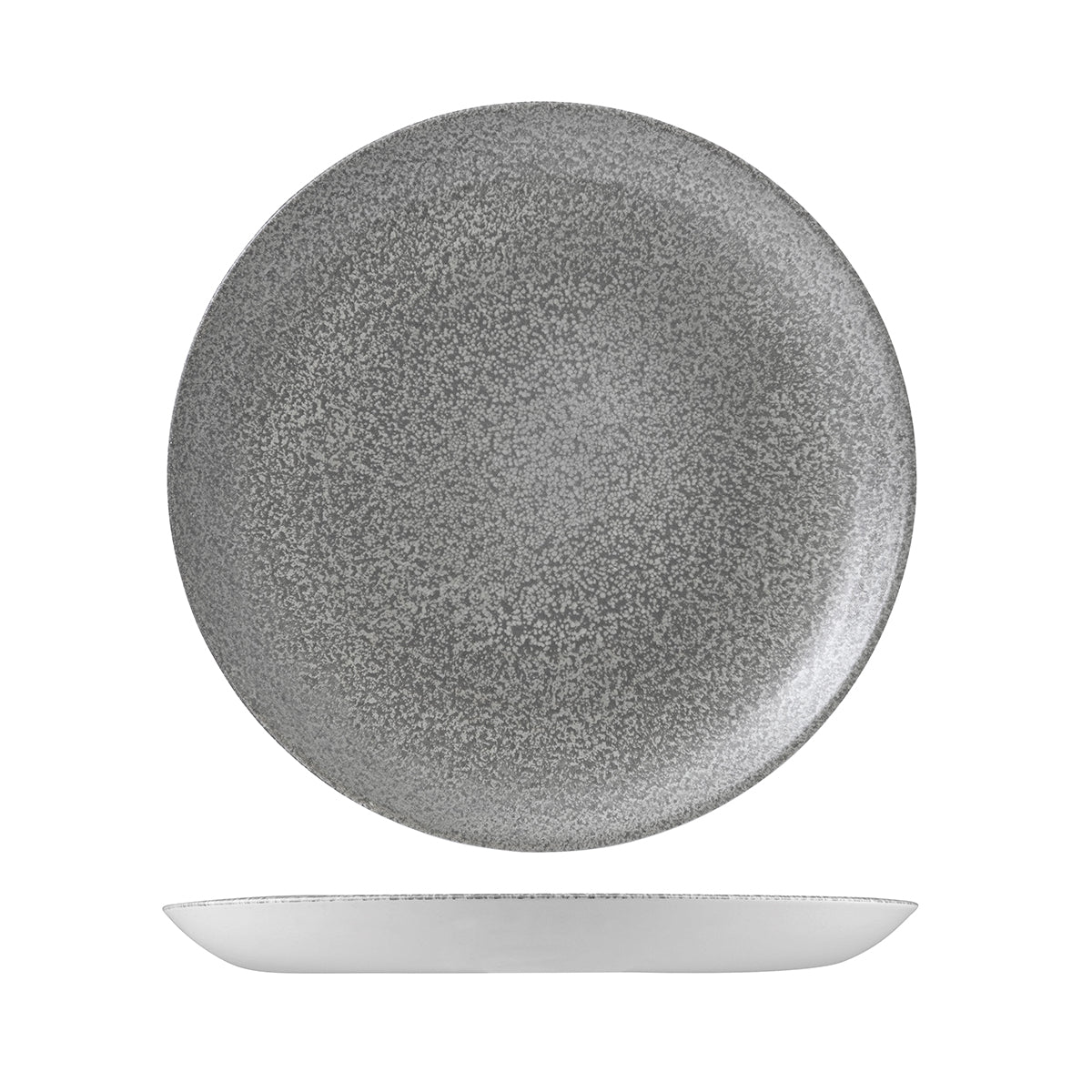 Dudson Evo Origins Grey Round Coupe Plate (288mm Ø - Natural Grey)