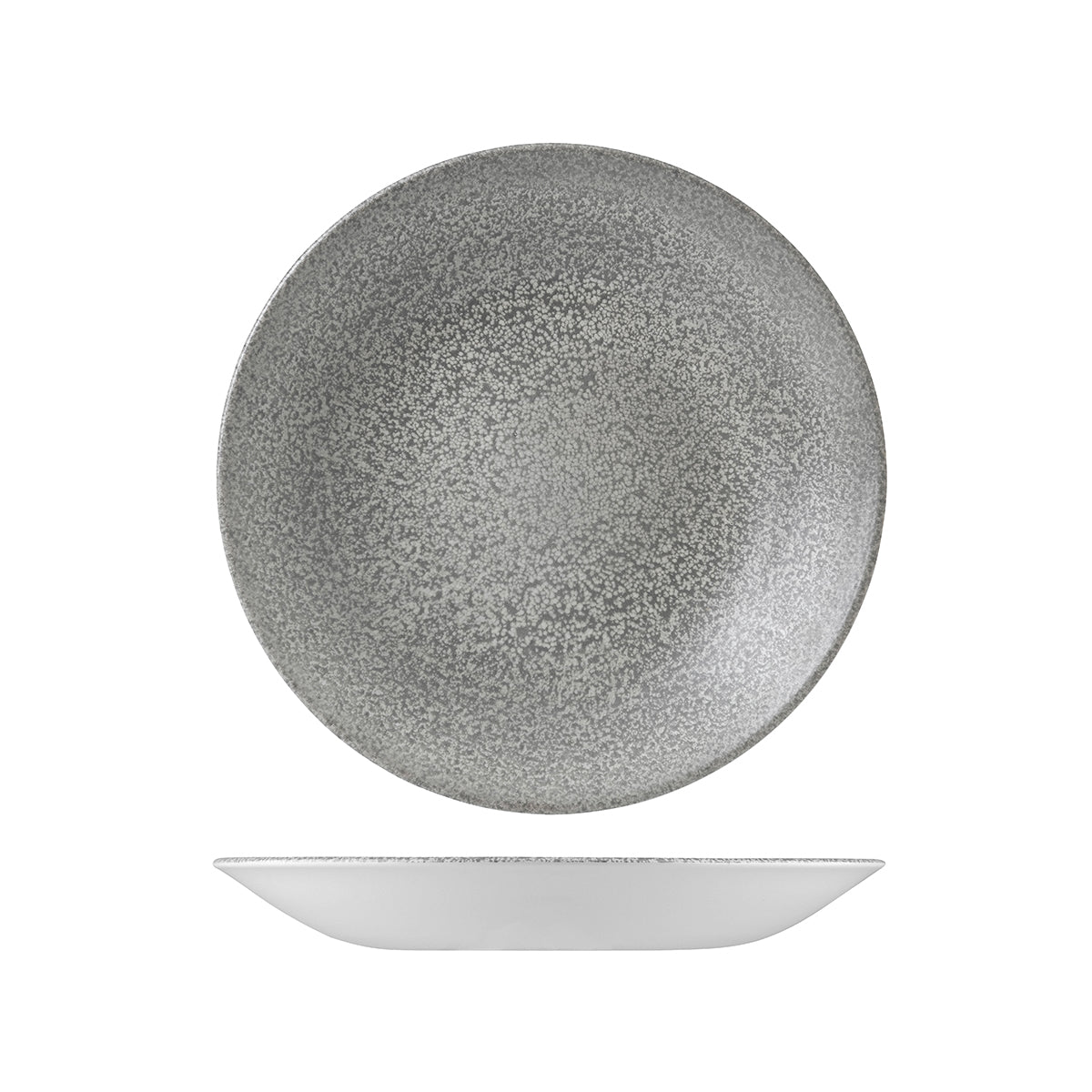 Dudson Evo Origins Grey Round Deep Coupe Plate (255mm Ø - Natural Grey)