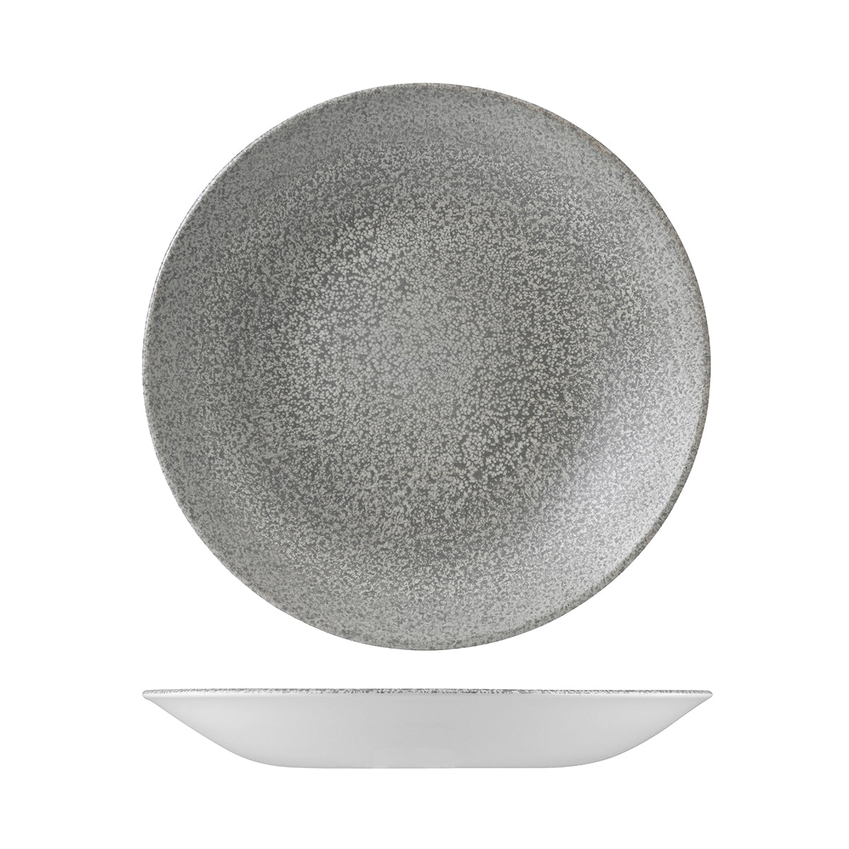 Dudson Evo Origins Grey Round Deep Coupe Plate (281mm Ø - Natural Grey)