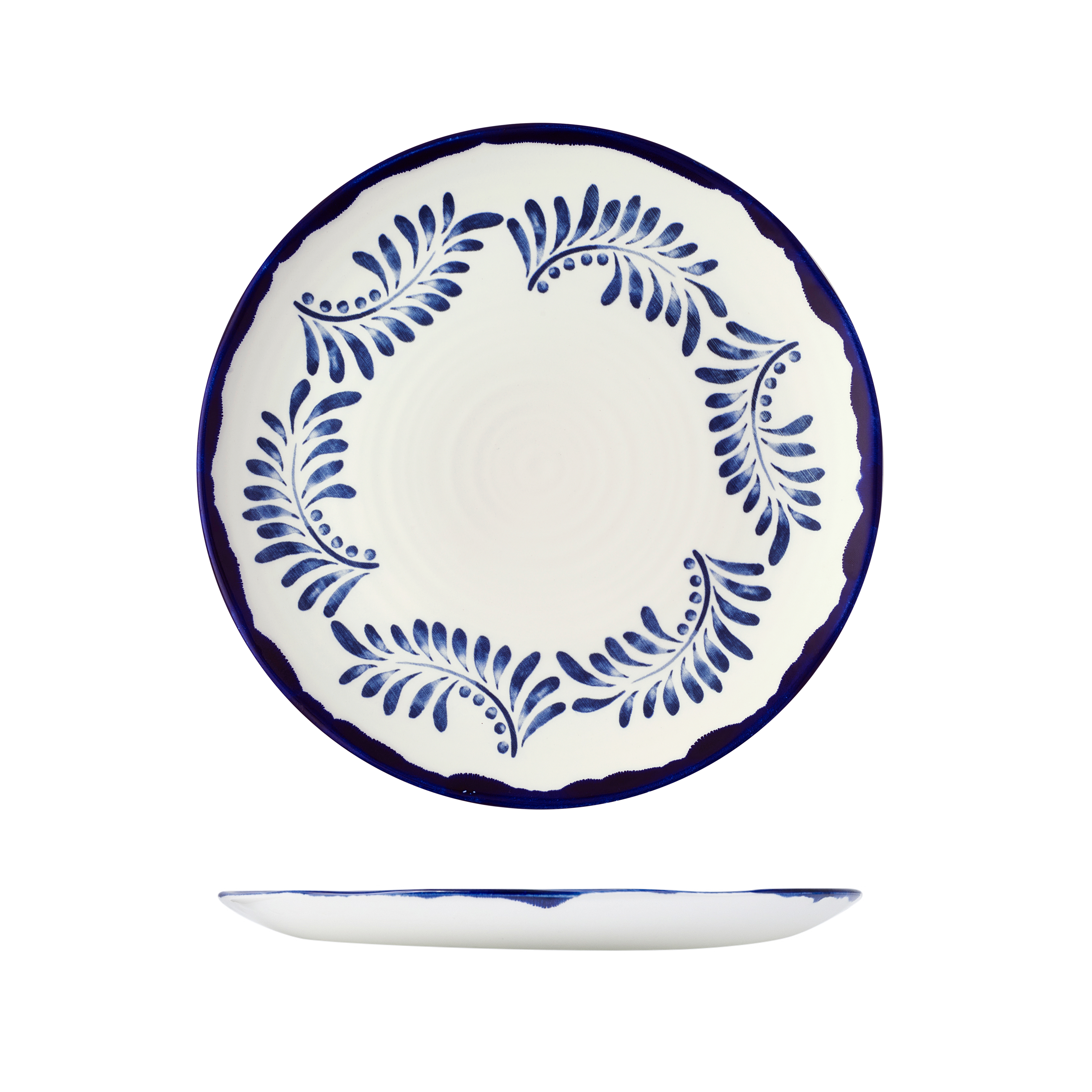 Dudson Mediterranean Blue Round Coupe Plate (290mm Ø)