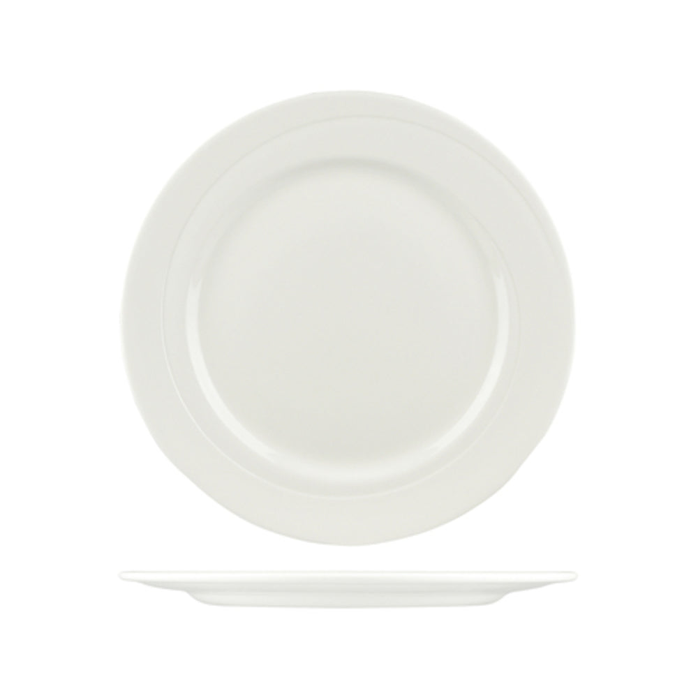 Longfine Brighton Swirl Rim Round Plate