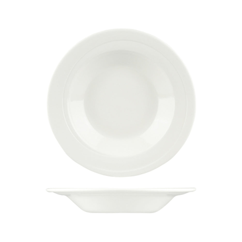 Longfine Brighton Swirl Rim Pasta Bowl