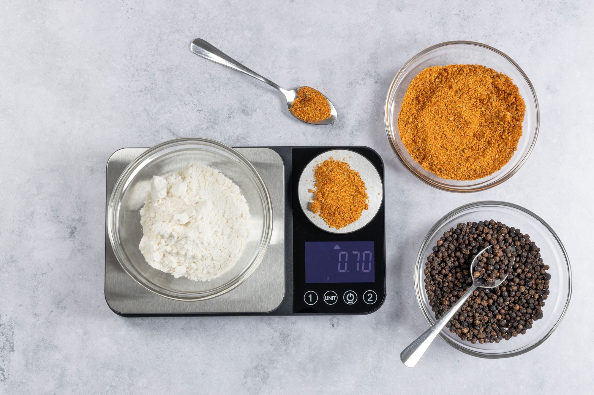 Cuisena 2 in 1 Digital Scale 5kg - Silver