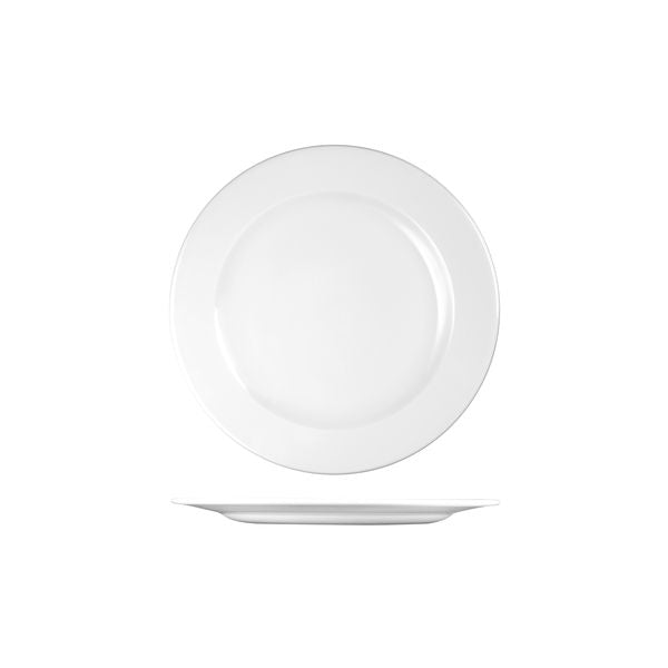 Churchill Profile Round Plate - Wide Rim (230mm Ø - White)