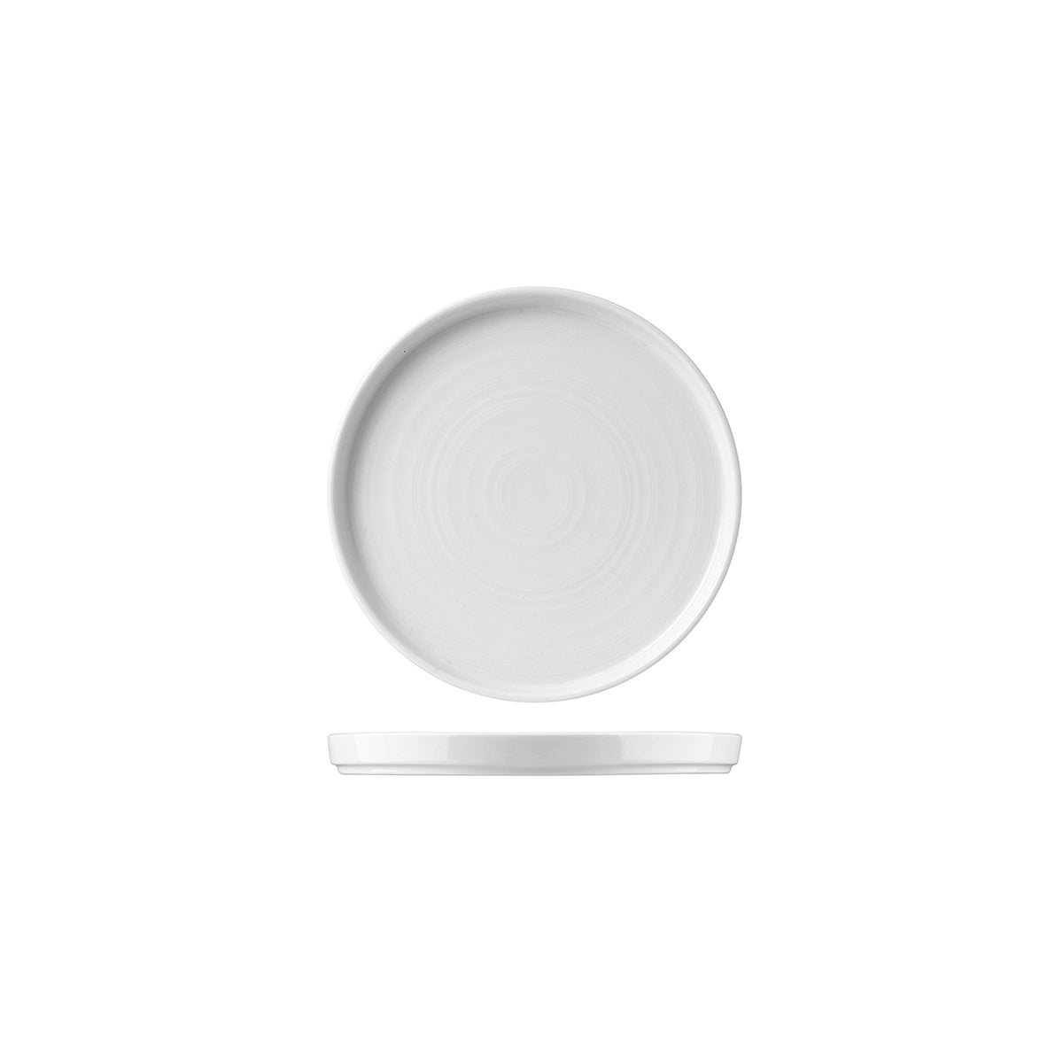 Churchill Profile Round Walled Plate (210mm Ø - White)