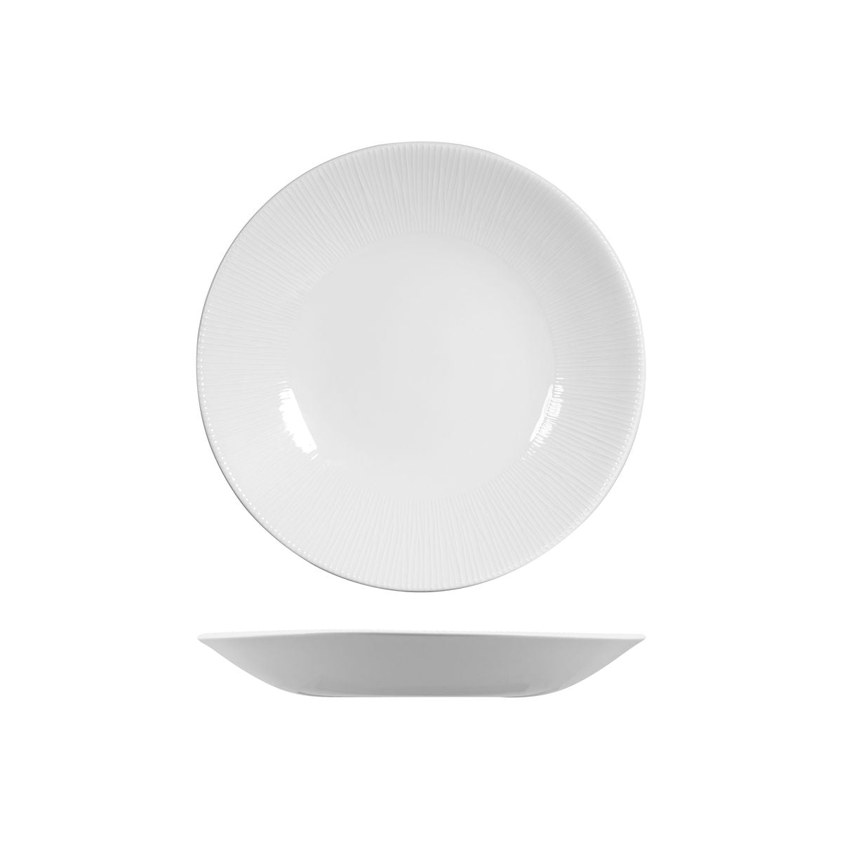 Churchill Bamboo Deep Round Coupe Plate (255mm Ø - White)