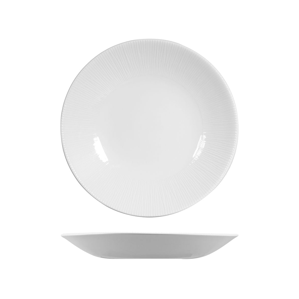 Churchill Bamboo Deep Round Coupe Plate (281mm Ø - White)