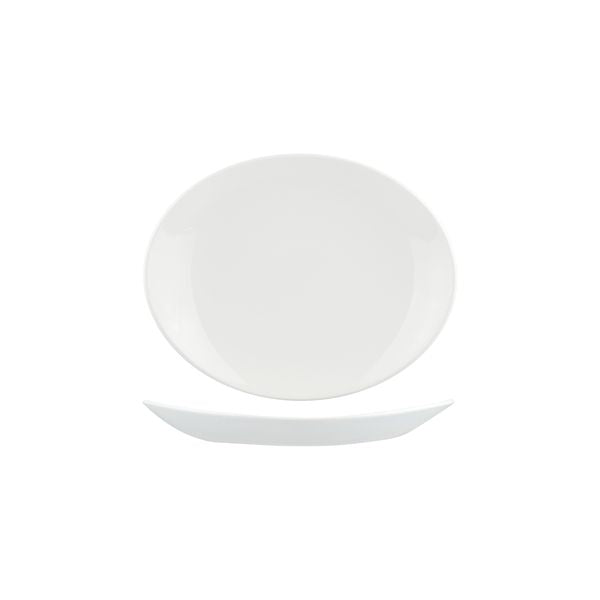 Churchill Orbit Oval Coupe Plate (197x160mm - White)
