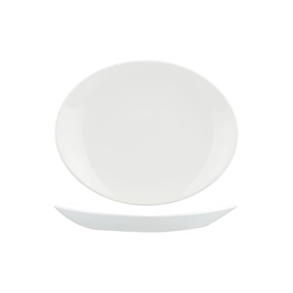 Churchill Orbit Oval Coupe Plate (270x229mm - White)