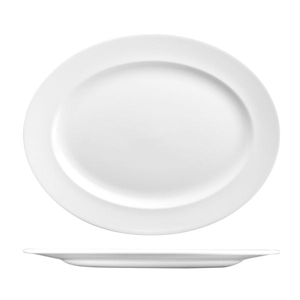 Churchill Classic Oval Plate - Wide Rim (365x293mm - White)