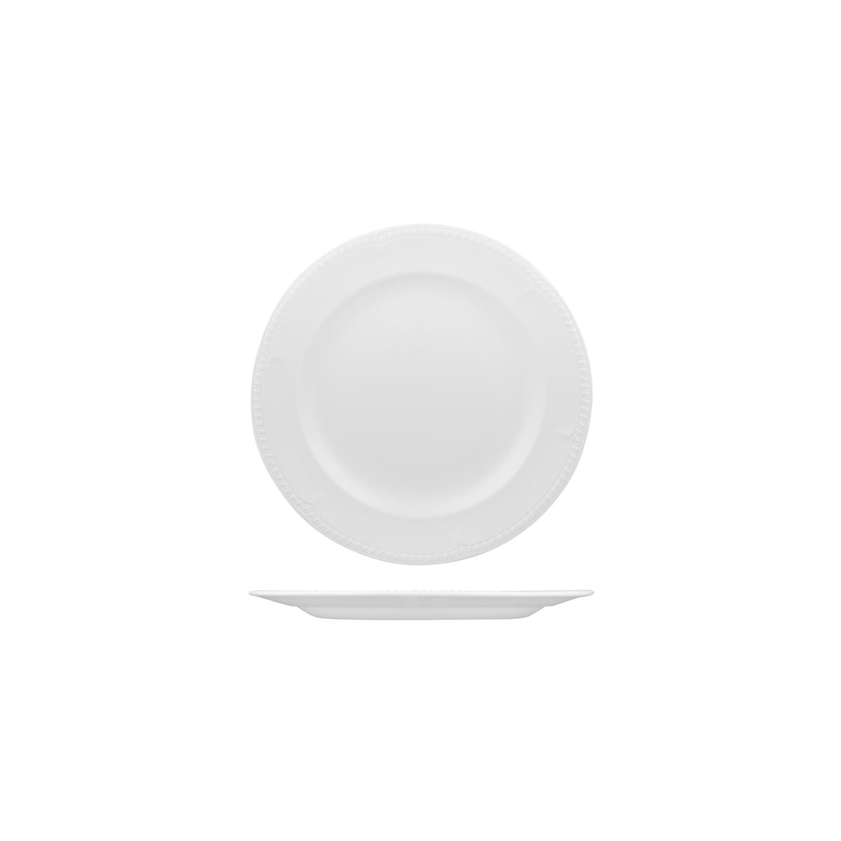 Churchill Buckingham Round Plate - Wide Rim (165mm Ø - White)