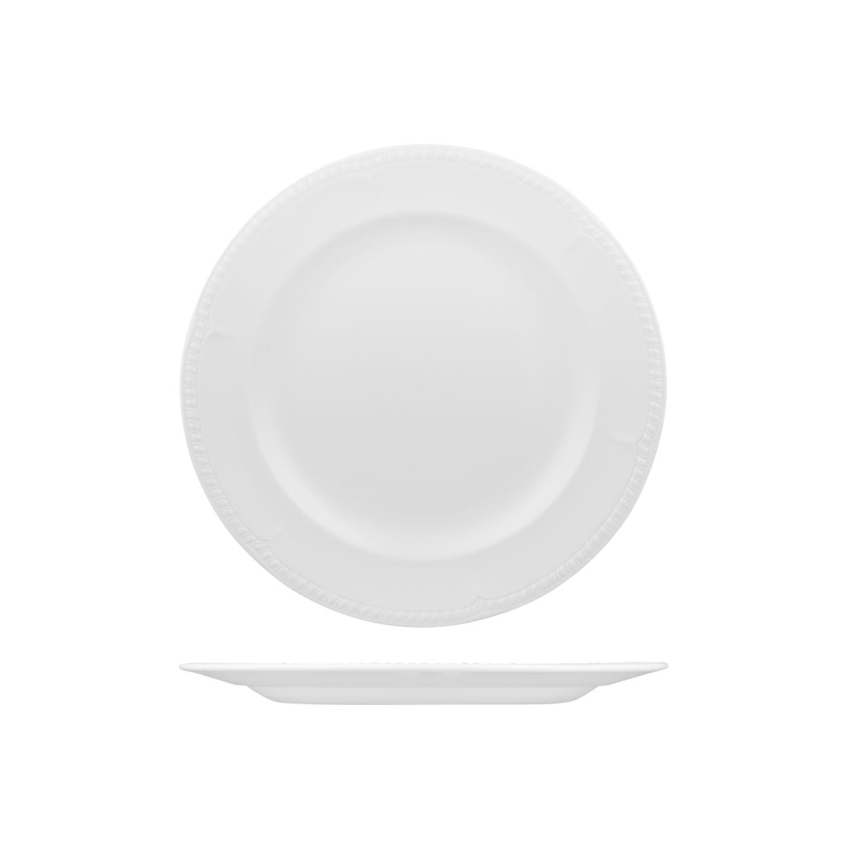 Churchill Buckingham Round Plate - Wide Rim (254mm Ø - White)
