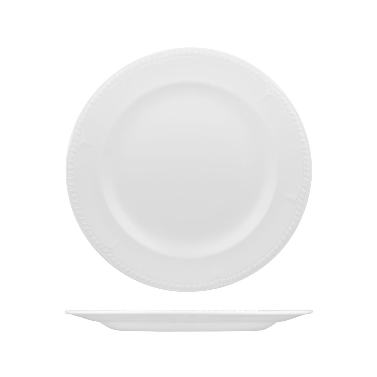 Churchill Buckingham Round Plate - Wide Rim (280mm Ø - White)