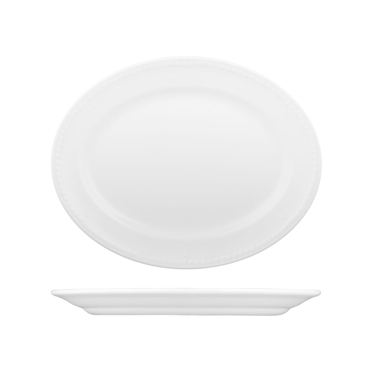 Churchill Buckingham Oval Plate - Wide Rim (305mm - White)