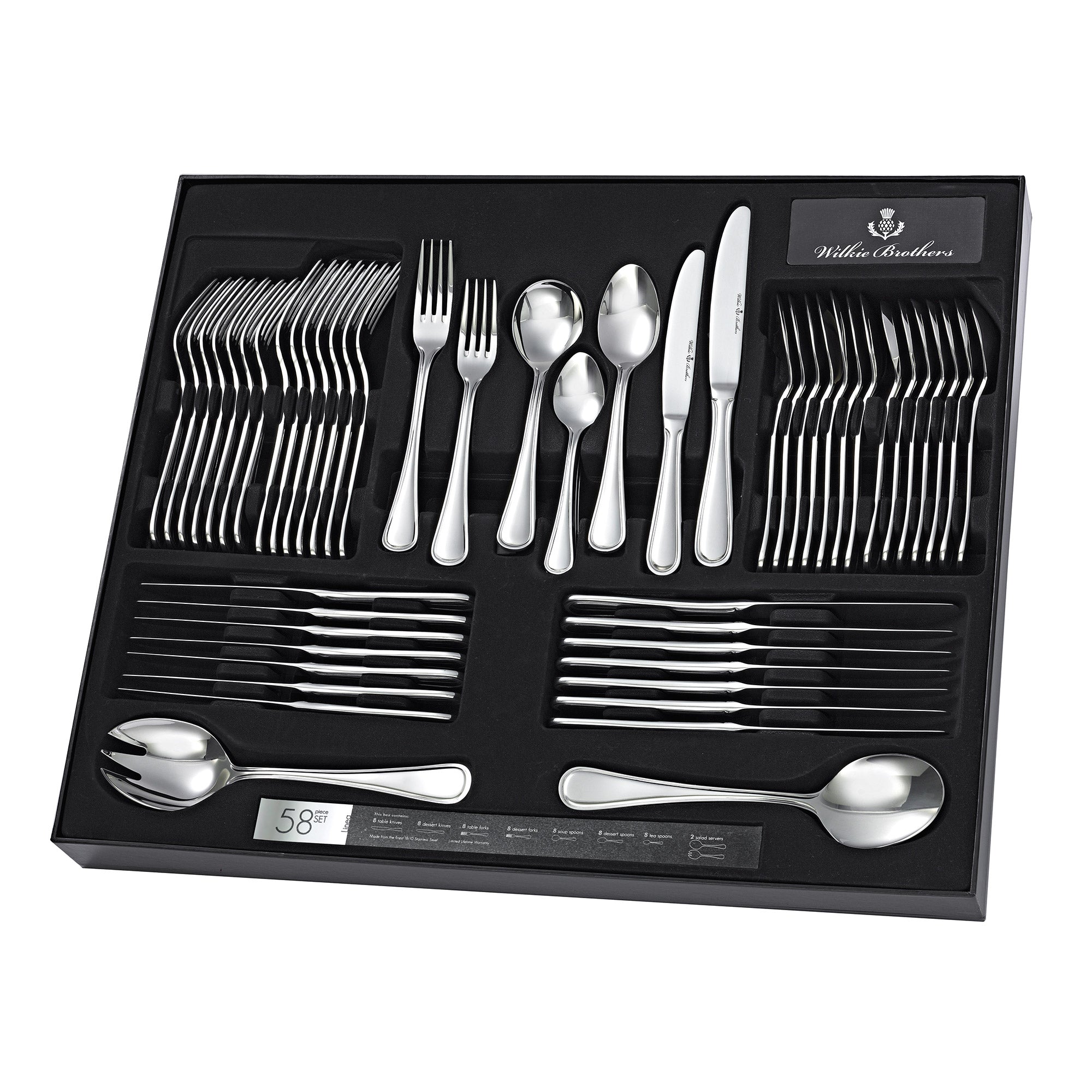 Wilkie Brothers Linea 58 Piece Cutlery Set
