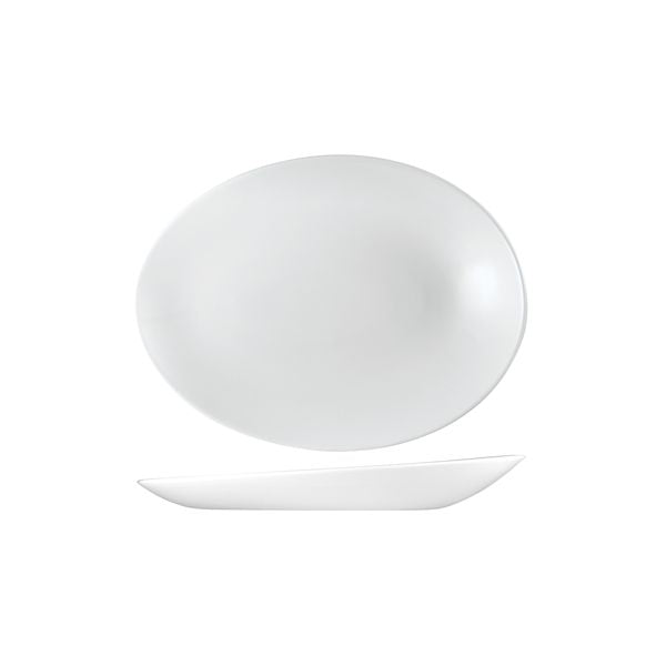 Churchill Profile Orb Oval Plate (250x194x32mm - White)