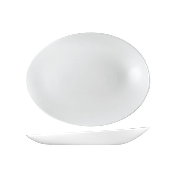 Churchill Profile Orb Oval Plate (290x227x38mm - White)