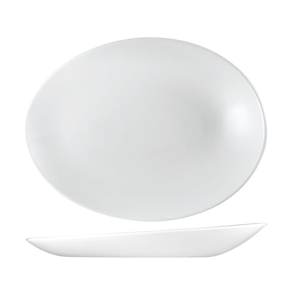 Churchill Profile Orb Oval Plate (346x263x50mm - White)