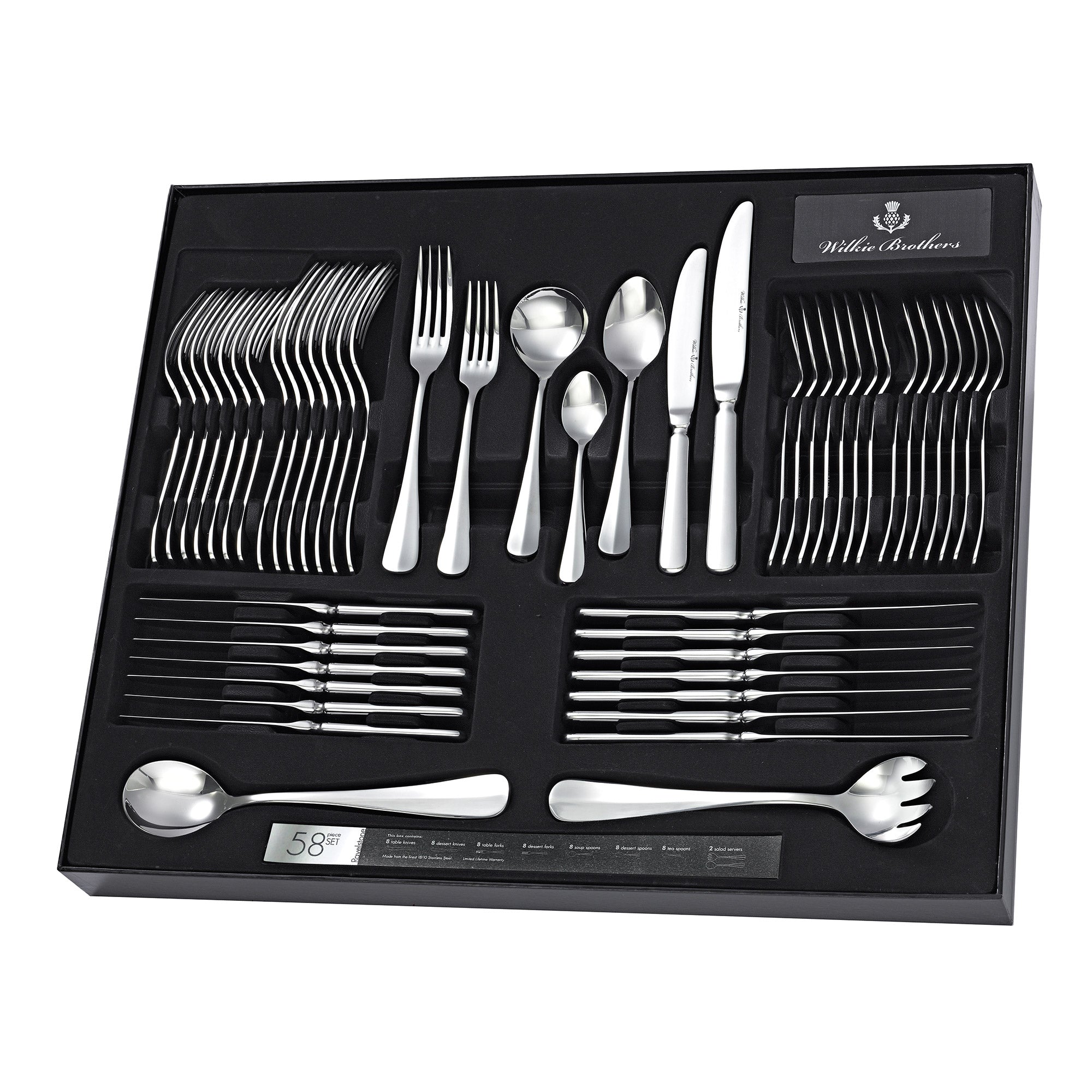 Wilkie Brothers Ravelstone 58 Piece Cutlery Set