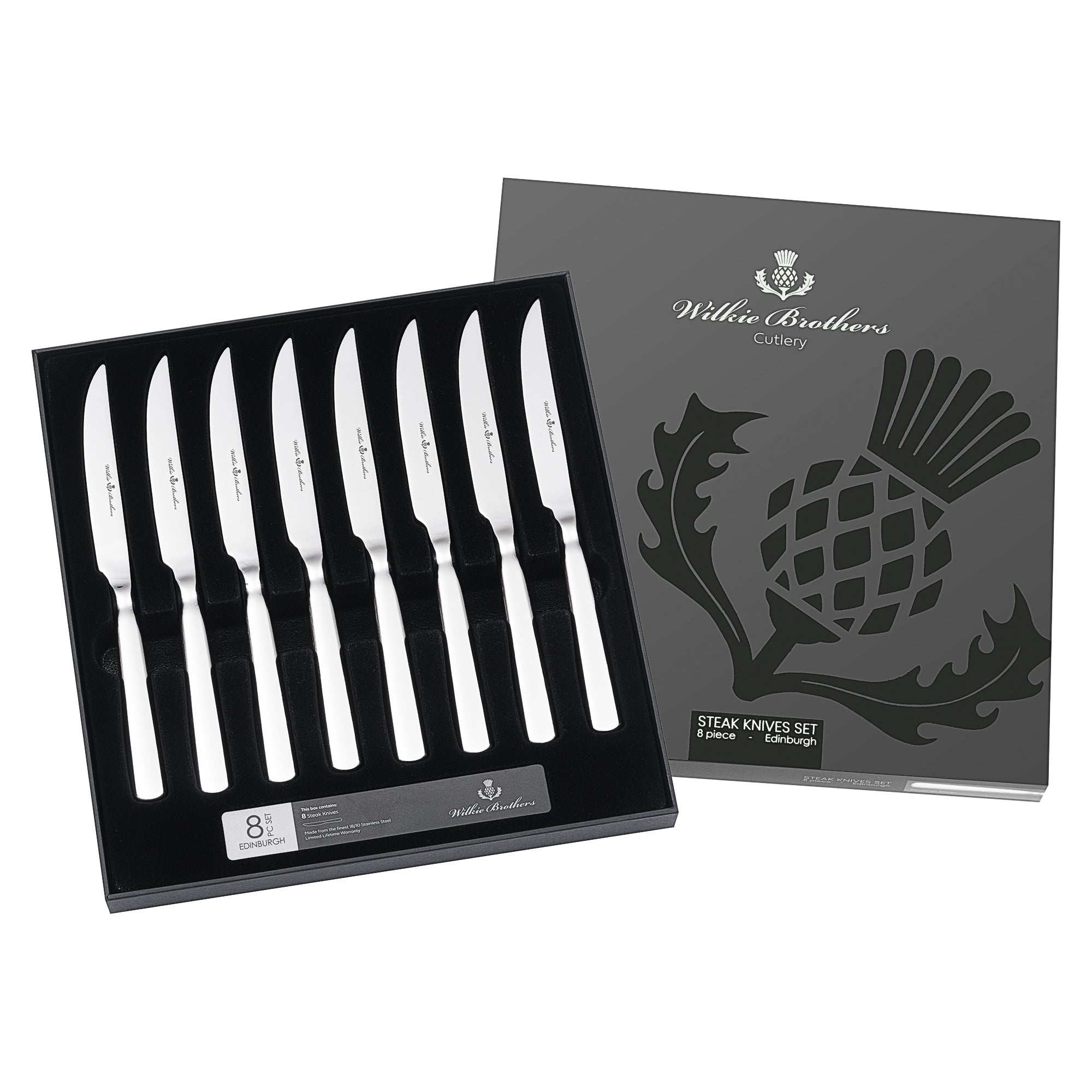 Wilkie Brothers Edinburgh 8 Piece Steak Knife Set