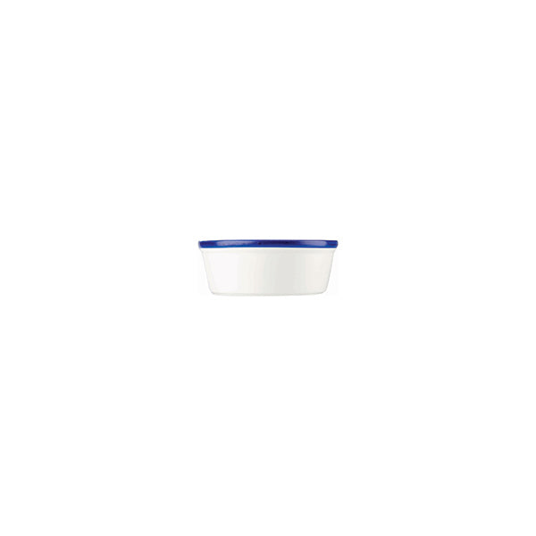 Churchill Retro Blue Ramekin (90mm Ø 195ml - White with Blue Rim)