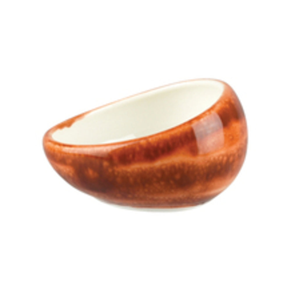 Longfine Natural Satin Sauce Dish Small