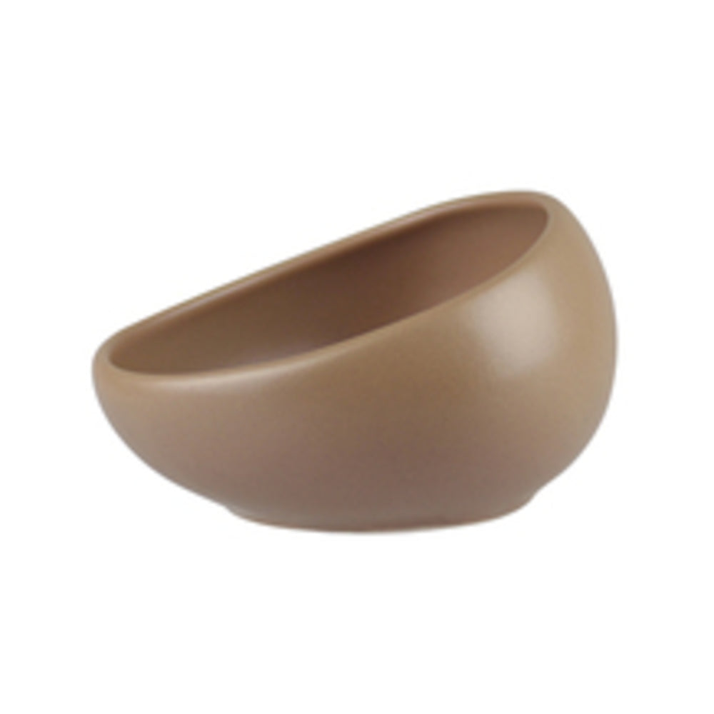 Longfine Natural Satin Sauce Dish Small