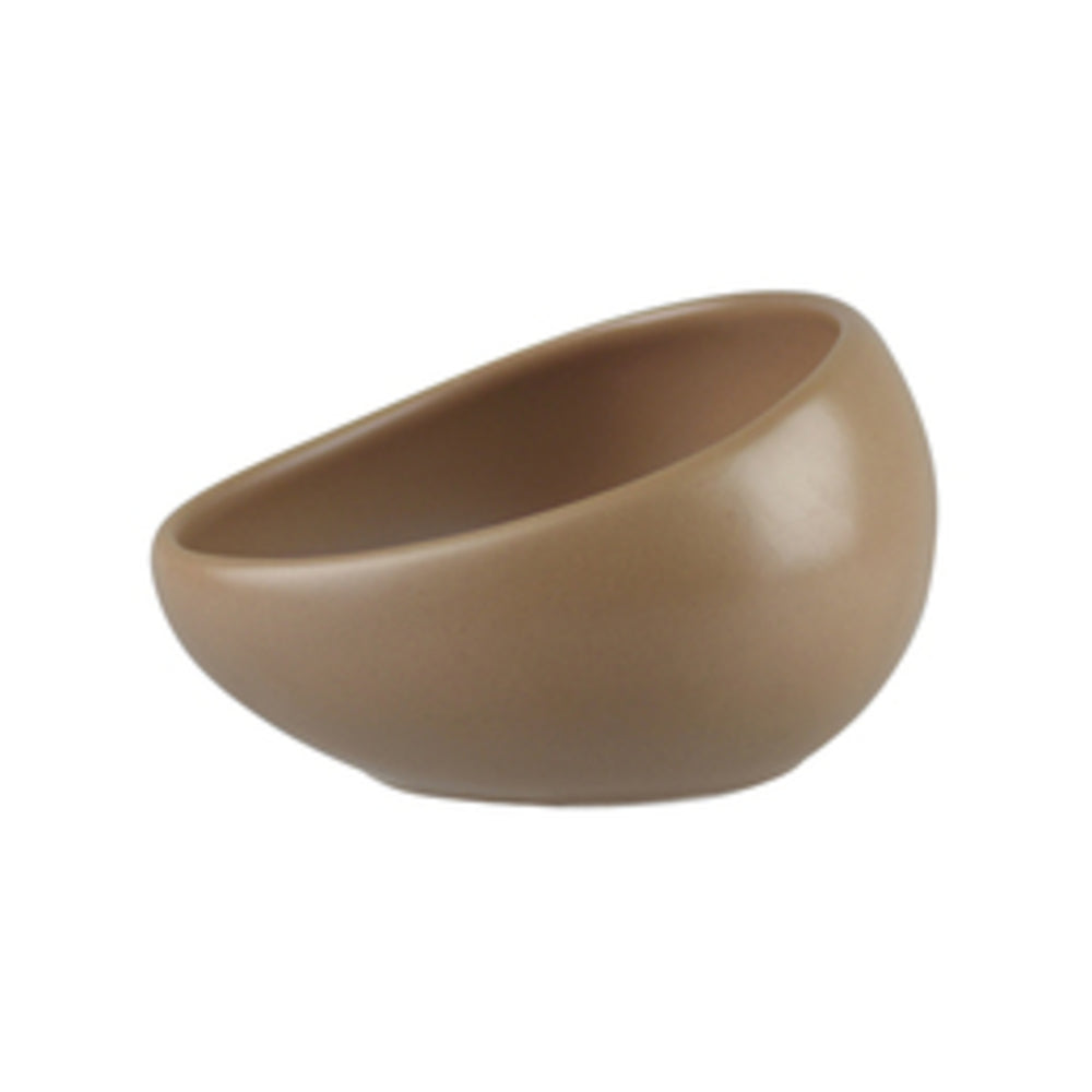 Longfine Natural Satin Sauce Dish Large