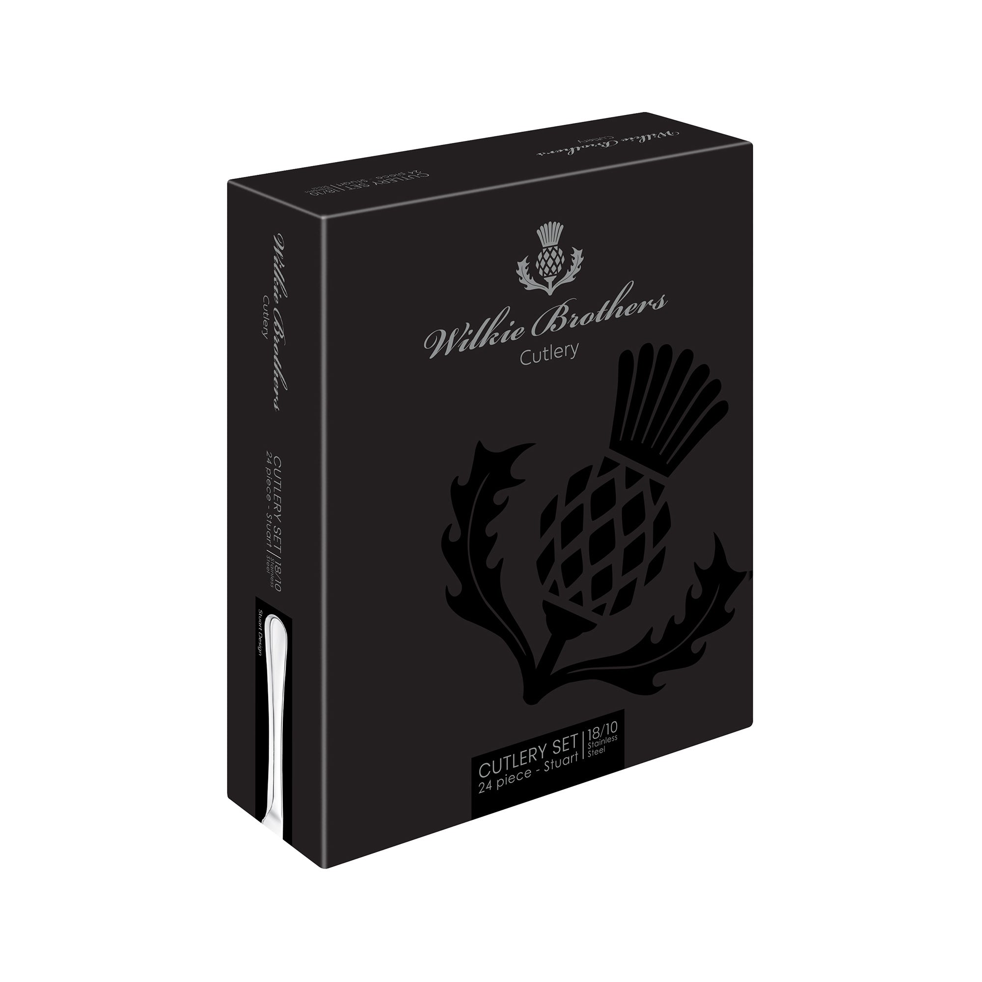 Wilkie Brothers Stuart 24 Piece Cutlery Set, 18/10 Stainless Steel