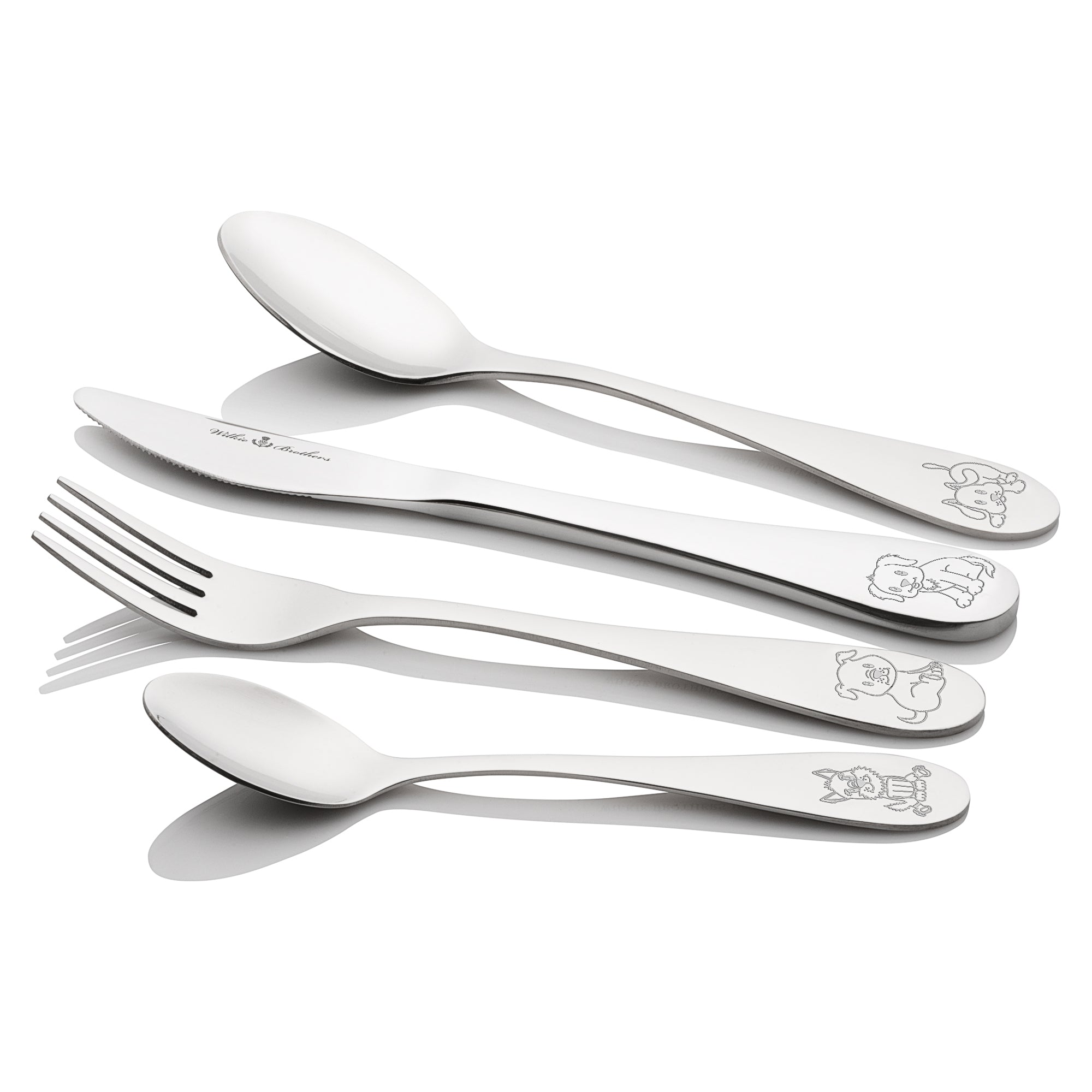 Wilkie Brothers 4 Piece Children's Cutlery Set - Puppy