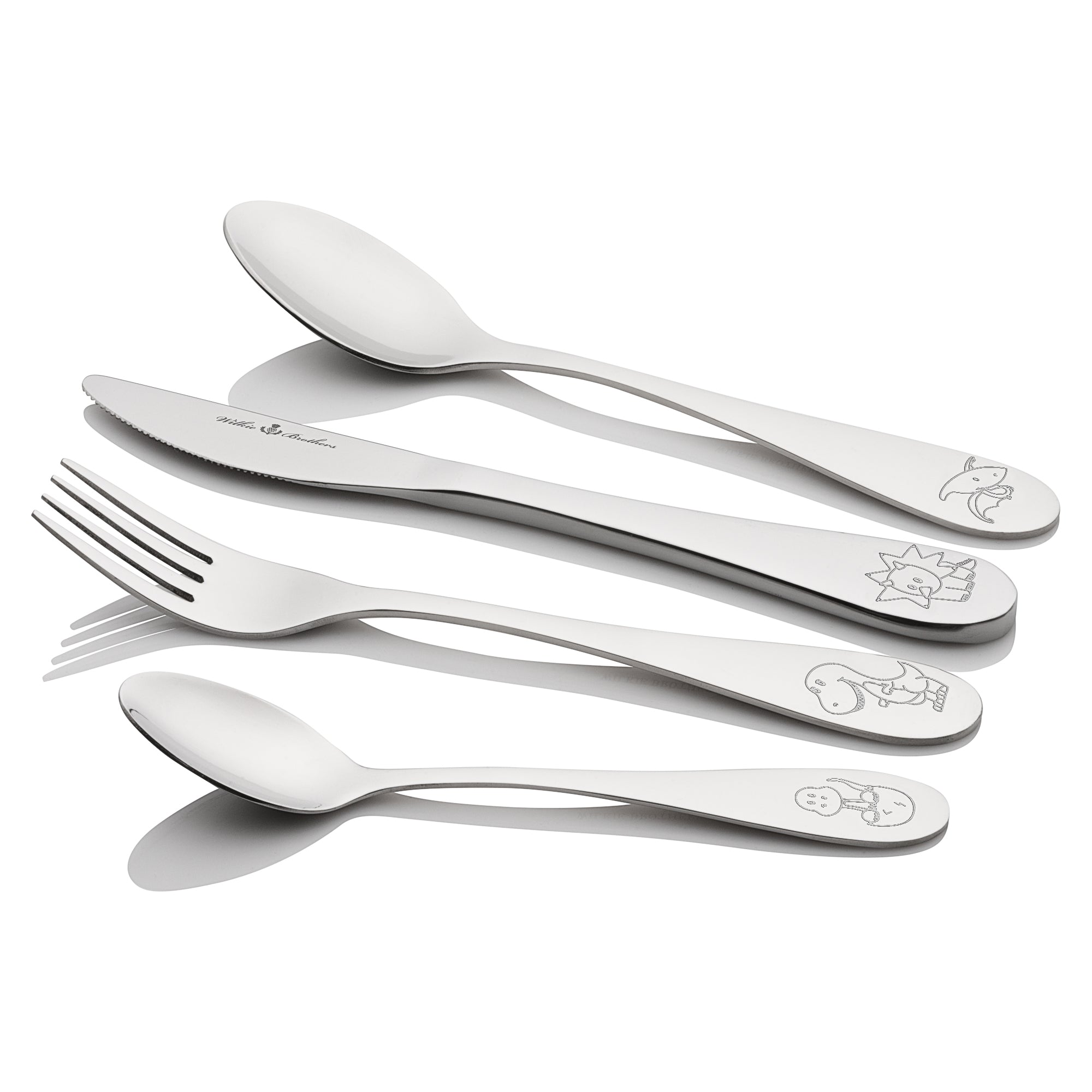 Wilkie Brothers 4 Piece Children's Cutlery Set - Dinosaur