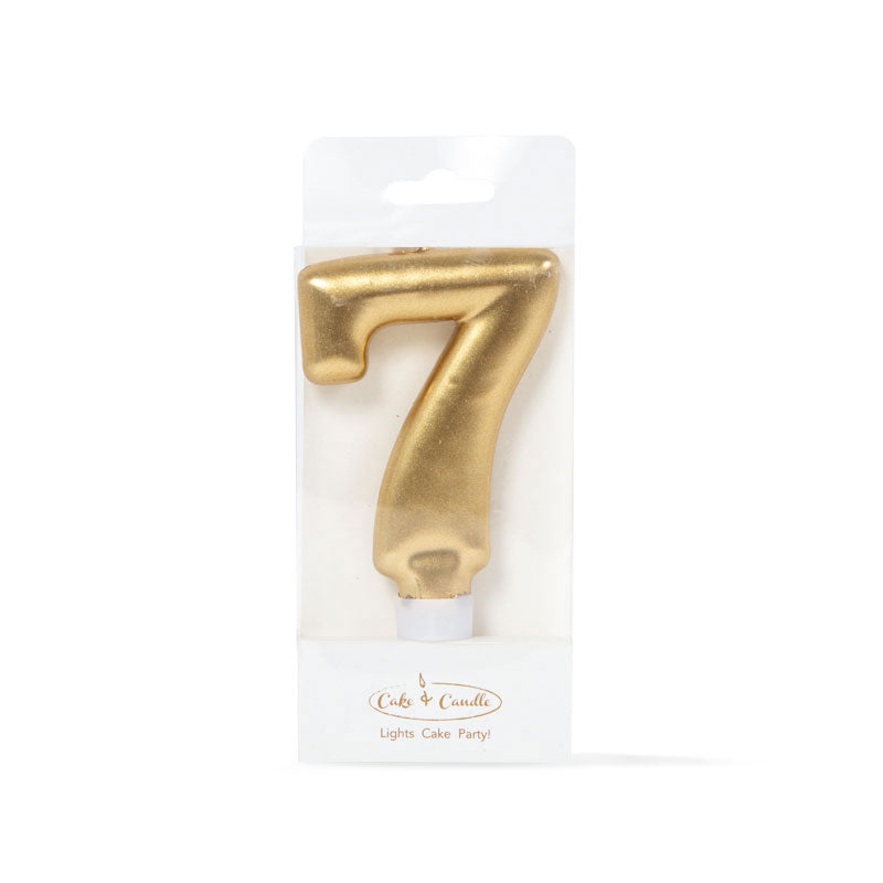 Cake & Candle Candle Number 7 Gold
