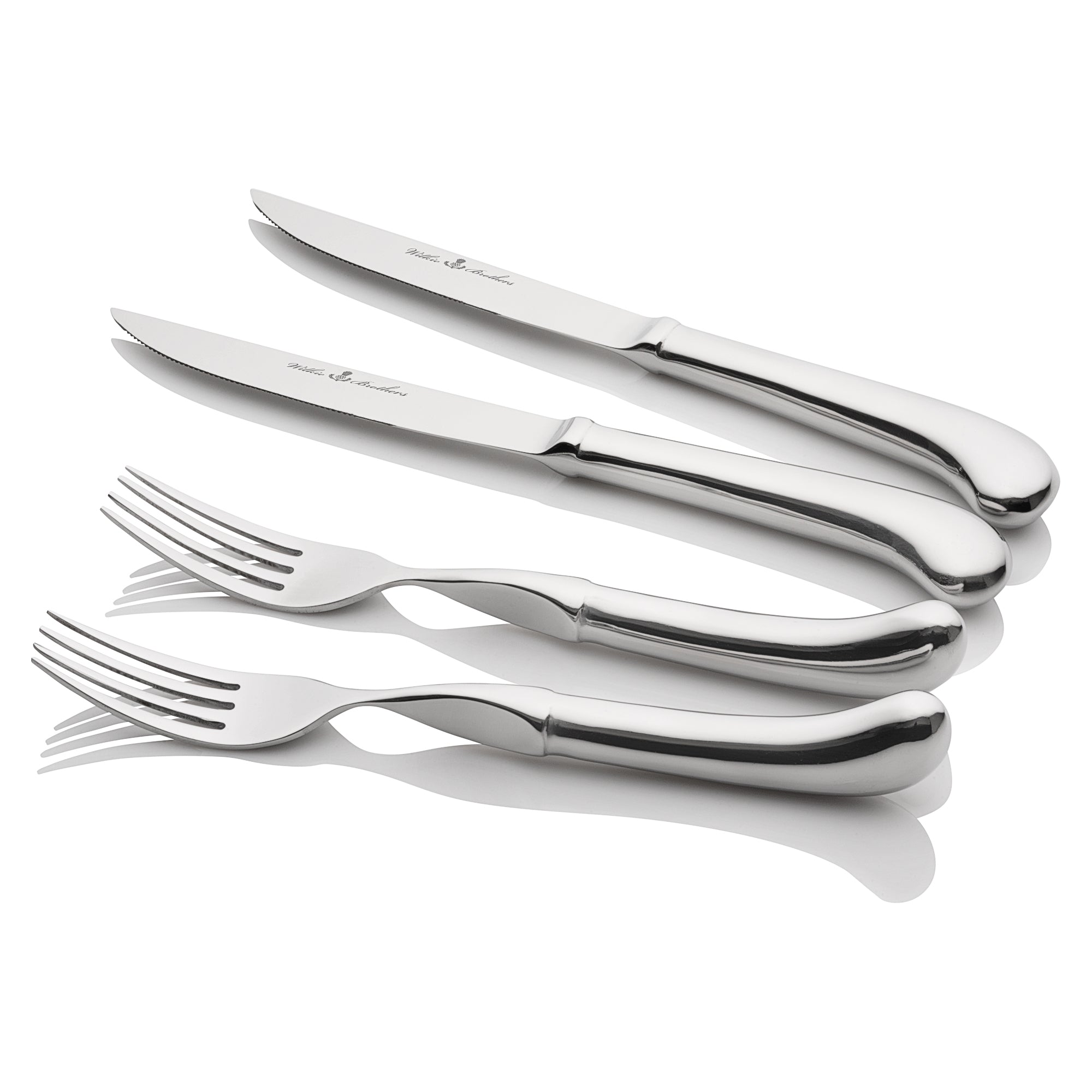 Wilkie Brothers Stirling 8 Piece Steak Knife and Fork Set